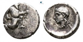 Persia. Achaemenid Empire. Uncertain mint in Cilicia circa 400-300 BC. Time of Artaxerxes II to Darios III. Tetartemorion AR