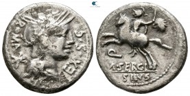 M. Sergius Silus. 116-115 BC. Rome. Denarius AR