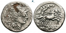 M. Lucilius Rufus 101 BC. Rome. Fourreè Denarius