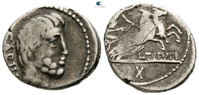 L. Titurius L.f. Sabinus 89 BC. Rome
Denarius AR

17mm., 3,44g.



fine