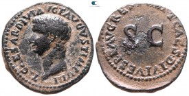 Tiberius AD 14-37. Restitution issue struck under Titus. Rome. As Æ