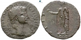 Claudius AD 41-54. Contemporary imitation of Rome mint issue. Dupondius Æ