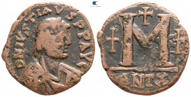 Justin I AD 518-527. Antioch. Follis Æ