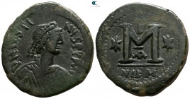 Justin I AD 518-527. Nikomedia. Follis Æ