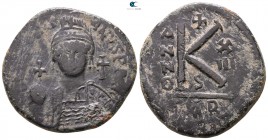 Justinian I. AD 527-565. Carthage. Half follis Æ