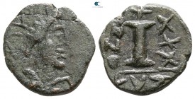 Justinian I. AD 527-565. Cyzicus. Decanummium Æ