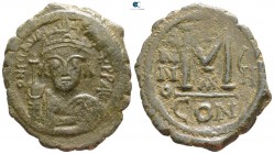 Tiberius II Constantine AD 578-582. Constantinople. Follis Æ