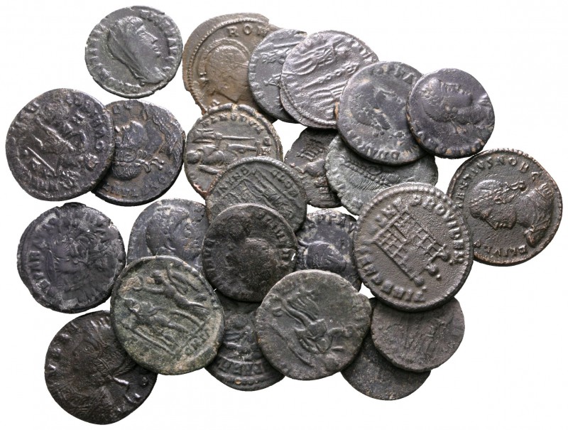Lot of ca. 25 roman bronze coins / SOLD AS SEEN, NO RETURN!

nearly very fine