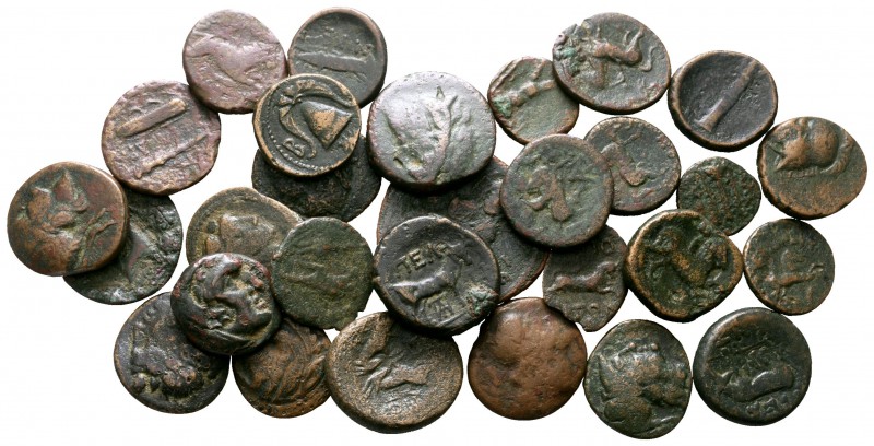 Lot of ca. 30 ancient bronze coins / SOLD AS SEEN, NO RETURN!

nearly very fin...