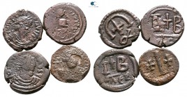 Lot of 4 byzantine bronze coins / SOLD AS SEEN, NO RETURN!<br><br>nearly very fine<br><br>