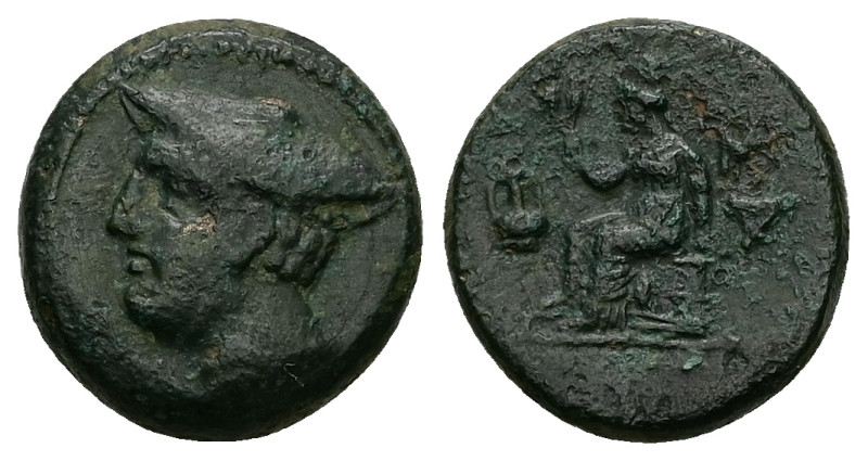 Thrace, Sestos. Ae, 4.45 g 16.44 mm. Circa 300 BC.
Obv: Head of Hermes left, wea...