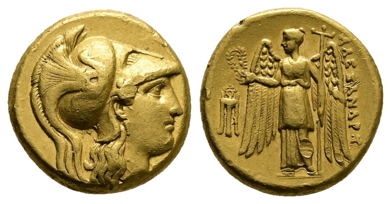 Kings of Macedon. Alexander III 'the Great', 336-323 BC. Gold Stater, 8.58 g 16....