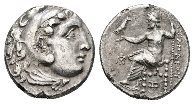 Kings of Macedon. Alexander III ‘the Great’, 336-323 BC. AR Drachm, 3.67 g 17.49...