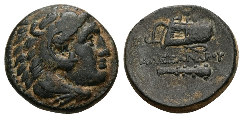 Kings of Macedon, Alexander III 'the Great', AE, 5.26 g 19.23 mm. 336-323 BC. Un...