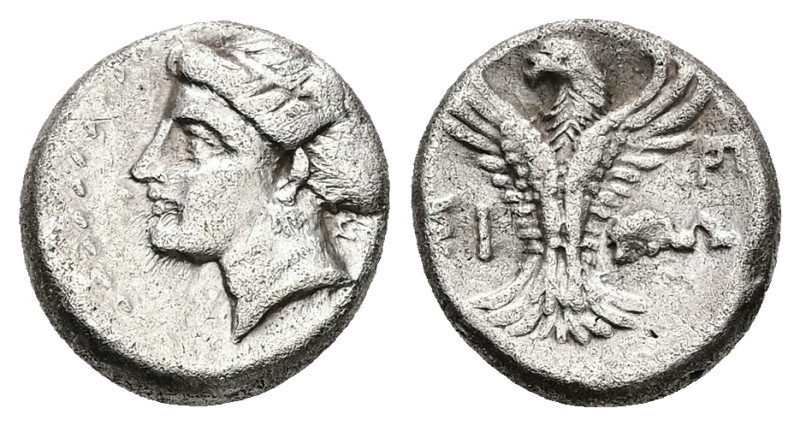 Paphlagonia, Sinope. AR Hemidrachm, 2.97 g 14.43 mm. 4th-3rd century BC.
Obv: He...