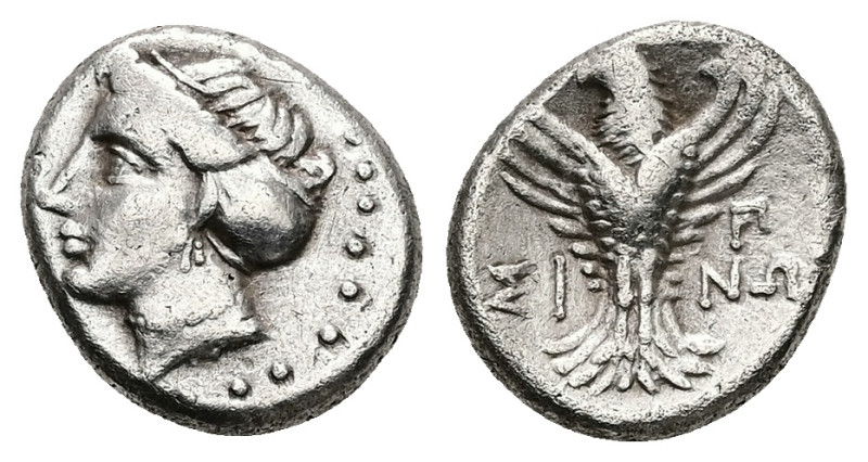 Paphlagonia, Sinope. AR Hemidrachm, 3.00 g 14.70 mm. 4th-3rd century BC.
Obv: He...