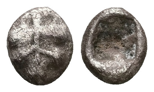 Caria, Rhodes. Kamiros. AR Hemiobol, 0.62 g 8.64 mm. Circa 500-460 BC. 
Obv: Fig...