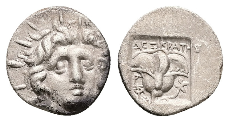 Caria, Rhodos. AR Hemidrachm, 1.53 g 13.05 mm. Circa 170-150 BC. Dexikrates, mag...