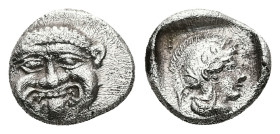 Pisidia, Selge. AR Obol, 1.04 g 10.25 mm. Circa 350-300 BC.
Obv: Facing gorgoneion.
Rev: Helmeted head of Athena right within incuse circle.
Ref: SNG ...