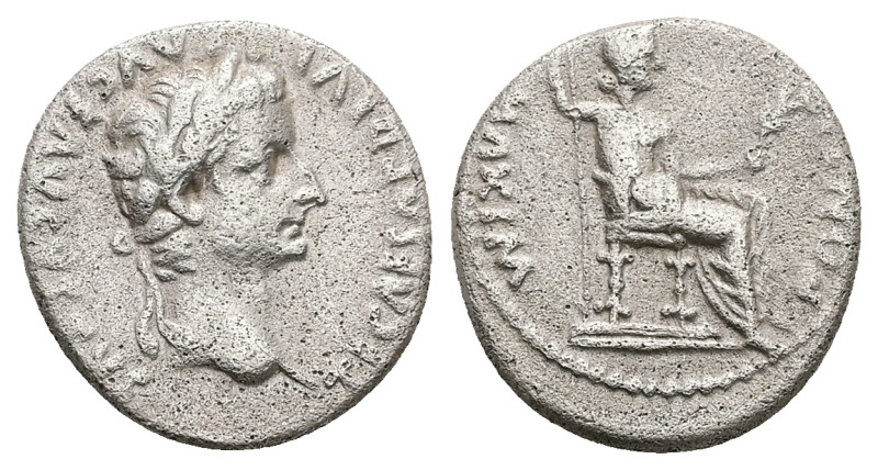 Tiberius, 14-37 AD. AR, Denarius, "Tribute Penny" type. 3.61 g. 17.91 mm. Lugdun...