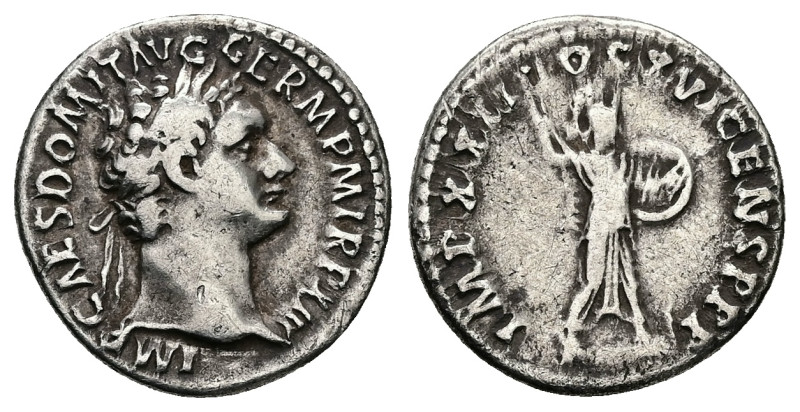 Domitian, AD 81-96. AR, Denarius. 3.22 g. 19.05 mm. Rome.
Obv: IMP CAES DOMIT AV...