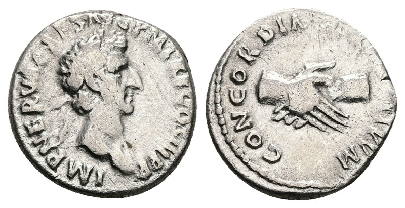 Nerva, 96-98 AD. AR, Denarius. 3.21 g. 17.10 mm. Rome.
Obv: IMP NERVA CAES AVG P...