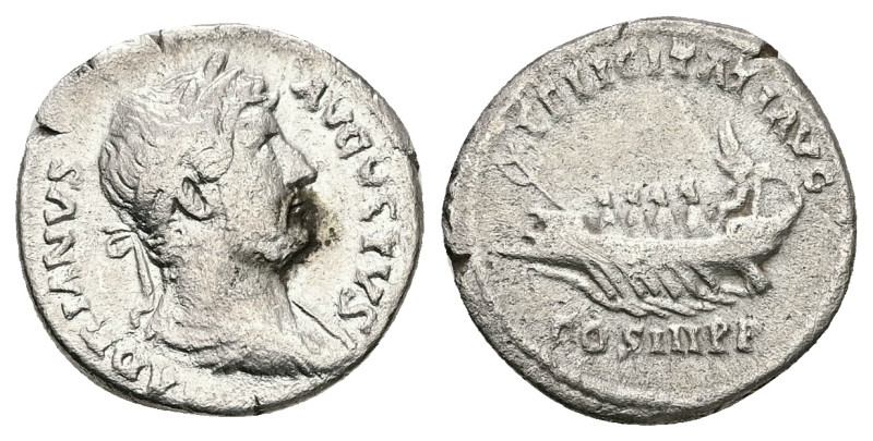 Hadrian, AD 117-138. AR, Denarius. 2.80 g. 18.86 mm. Rome.
Obv: HADRIANVS AVGVST...