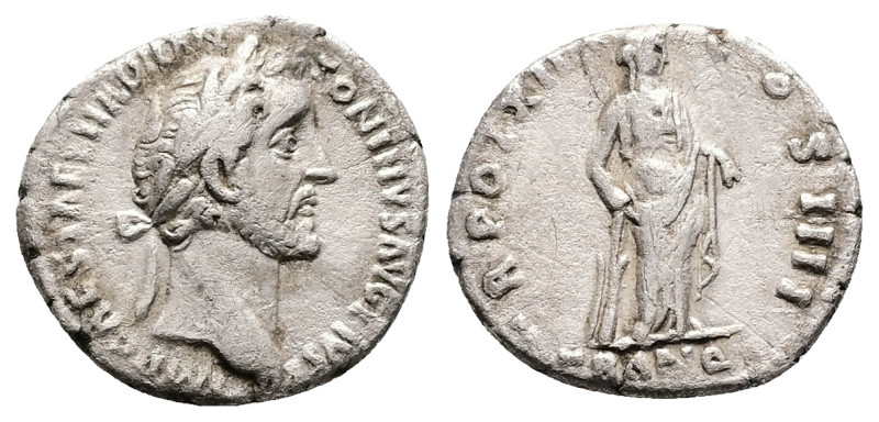 Antoninus Pius, AD 138-161. AR, Denarius. 3.21 g. 18.32 mm. Rome.
Obv: IMP CAES ...