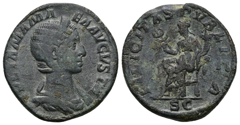 Julia Mamaea, AD 222-235. AE, Sestertius. 17.62 g. 30.47 mm. Rome.
Obv: IVLIA MA...