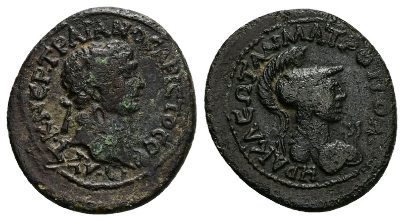 Bithynia, Heraclea Pontica. Trajan, AD 98-117. AE. 4.60 g. 22.23 mm.
Obv: ΑΥΤ Κ ...