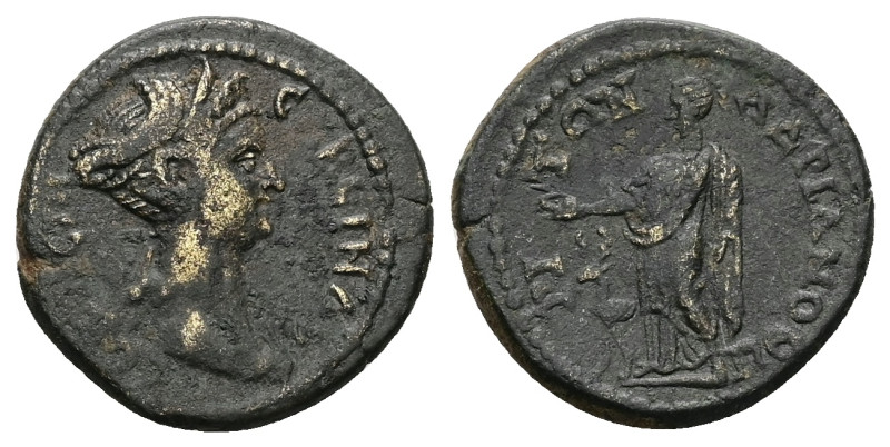 Mysia, Hadrianotherae. Sabina AD 128-136/7. AE. 3.85 g. 19.76 mm.
Obv: ϹΑΒΕΙΝΑ Ϲ...