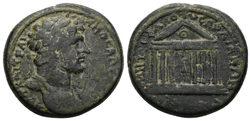 Lydia, Sardis. Hadrian, AD 117-138. AE. 16.58 g. 29.89 mm. Titus Flavius Metroph...