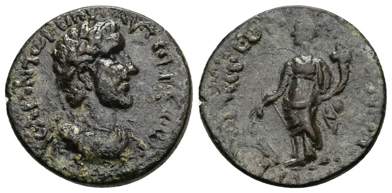 Cilicia, Coropissus. Antoninus Pius, AD 138-161. AE. 9.42 g. 26.11 mm.
Obv: ΥΤΟΚ...