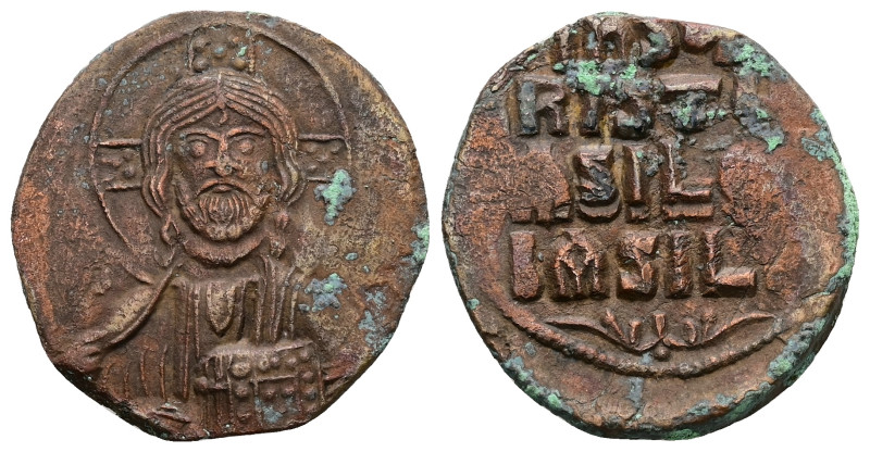 Anonymous Follis, Class A2. Basil II and Constantine VIII, AD 976-1025. AE, Foll...