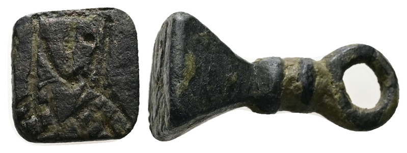 AE Byzantine stamp seal (AD 6th–7th centuries)
A bronze pyramid-shaped stamp sea...