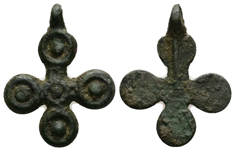 Pendant Cross. Middle Byzantine, 10thC-12thC.
Cruciform pendant; bronze; with ci...