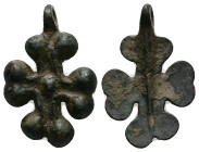 Pendant Cross. Middle Byzantine, 10thC-12thC.
Weight: 4.10 g. 
Diameter: 28.15 mm.