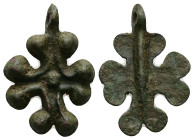 Pendant Cross. Middle Byzantine, 10thC-12thC.
Weight: 4.45 g. 
Diameter: 28.69 mm.