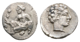 Greek CILICIA, Tarsus, Tiribazus (Circa 388-380 BC). AR obol (9.1 mm, 0.53g)