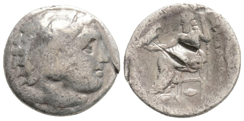 KINGS OF MACEDON. Alexander III 'the Great' (336-323 BC). Drachm. 3,9 g. 17,3 mm...