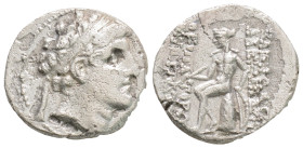 Greek Coins
Seleukid Kingdom. Alexander I Balas. 152/1-145 B.C. AR drachm. 3,7 g. 17,5 mm.