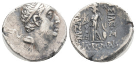 KINGS OF CAPPADOCIA. Ariobarzanes I Philoromaios (96-63 BC). Drachm. 3,7 g. 17, mm.