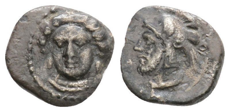 Greek
CILICIA. Tarsos. Tarkumuwa (Datames) (Circa 384-361/0 BC), AR Obol(9,6 mm ...