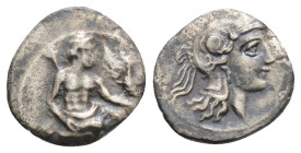 Greek Coins
CILICIA. Uncertain. Obol (4th century BC). 0,60 g. 9,9 mm.