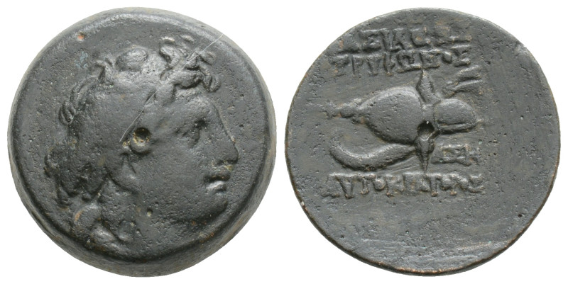 SELEUKID EMPIRE. Tryphon. Circa 142-138 BC. Æ Antioch on the Orontes mint. 5,2 g...