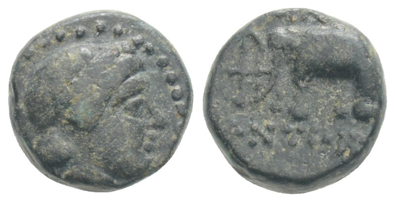 Greek, Seleukid Kings of Syria. Antiochos III 'the Great' Æ, 1,7 g, 10,4 mm, Sar...