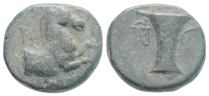 Greek
Aeolis. Kyme 320-250 BC. Bronze Æ, 4,1 g. 16 mm.