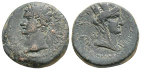 Roman Provincial
CILICIA, Anazarbus. Domitian. AD 81-96. Æ Hemiassarion (18,2 mm, 5 g,