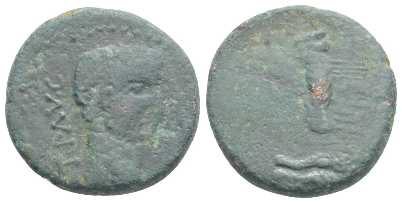 MACEDON. Uncertain. Tiberius (14-37). 4,2 g. 18,3 mm. Ae. Possibly Philippi.