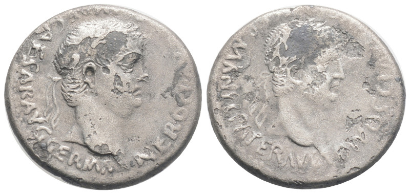 CAPPADOCIA, Caesarea. Nero with Divus Claudius, 54-68 AD. AR, Didrachm. 5,9 g. 2...